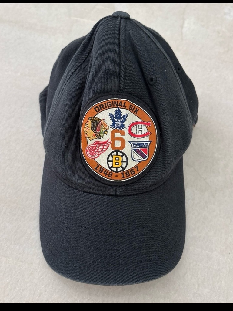Original Six Nhl Patch Baseball Cap  Black